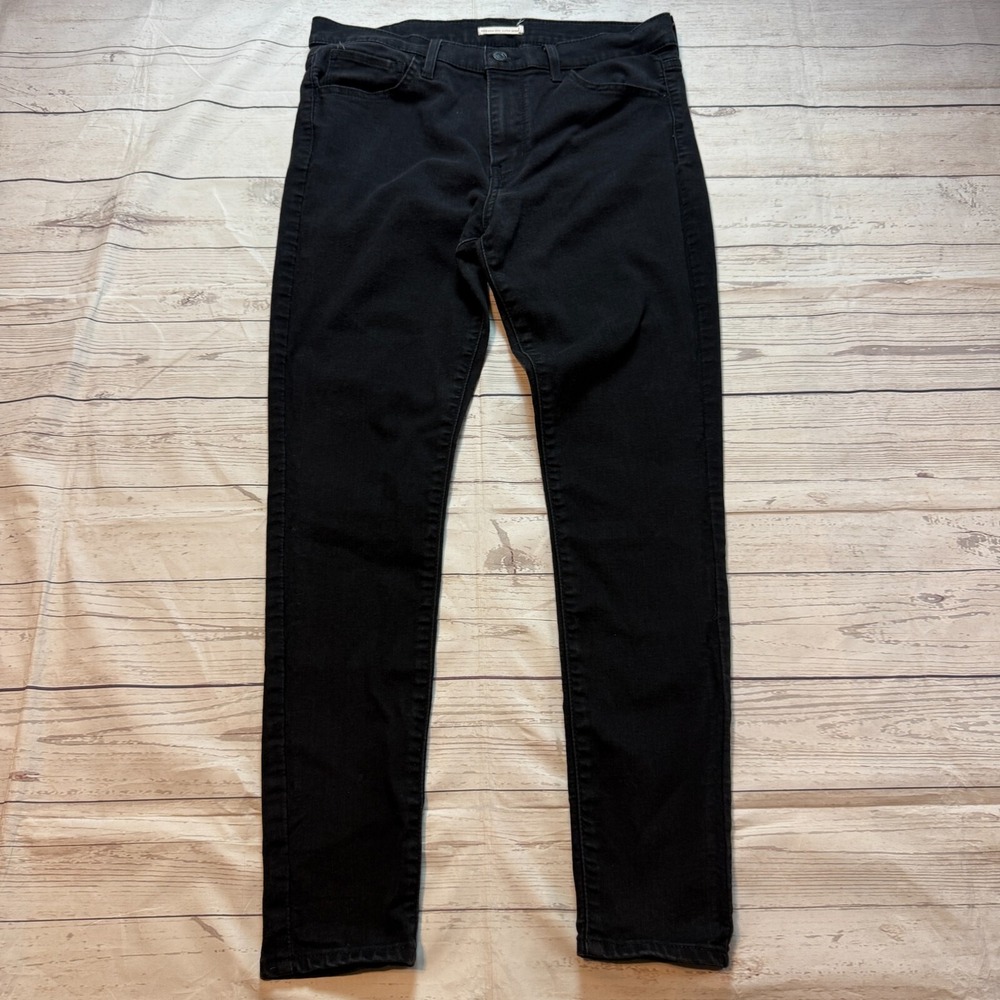 Levi's 720 High Rise Super Skinny Black Denim Jeans Women's Size 32 (Fits 30x27)